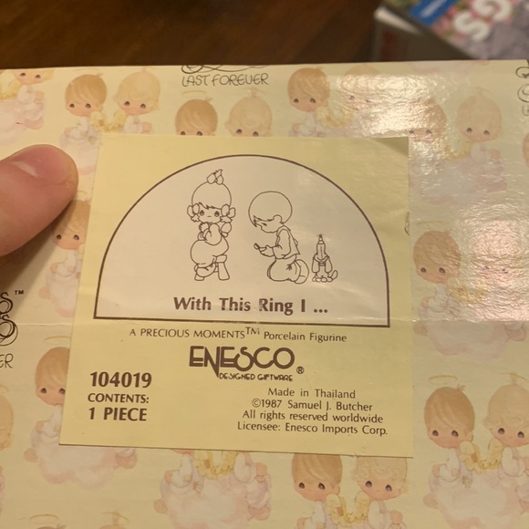 A Precious Moments Porcelain Figurine With This Ring I... - Picture 9 of 16